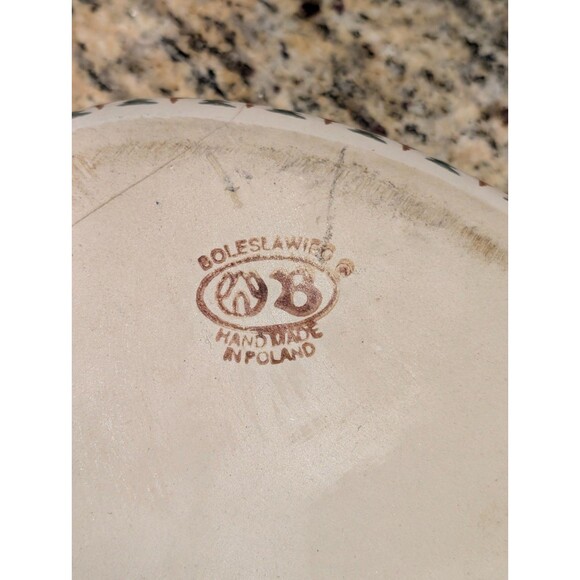 Boleslawiec Polish Pottery Christmas Tree Stars Oval Baking Dish 13.75 inx9.5in - Picture 7 of 7